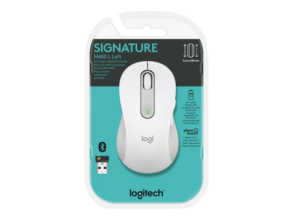LOGITECH Signature M650 L Wireless Mouse OFF-WH 910-006238
