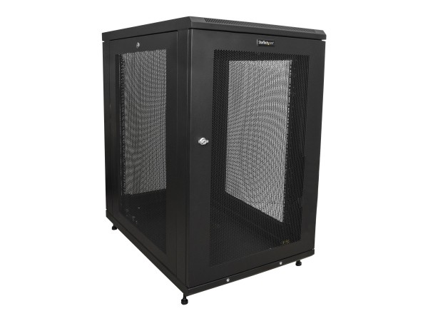 STARTECH.COM Server Rack Schrank - 78cm tiefes Gehäuse - 18 HE - Netzwerk S RK1833BKM