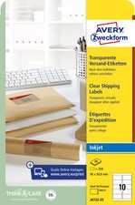 AVERY Zweckform Transparente Adress-Etiketten, 210 x 297 mm