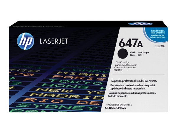 HP 647A Schwarz LaserJet Tonerpatrone (CE260A) CE260A