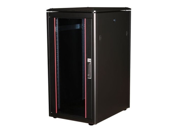 EQUIP EQUIP Serverschrank 19"  22U 600x800mm Glastür   schwarz