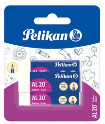 Pelikan Kunststoff-Radierer AL 20, Blisterkarte