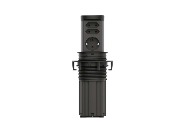 BACHMANN ELEVATOR2 1xCEE7/3 2xEuro, RAL9005 0,5m ISV BM0020504