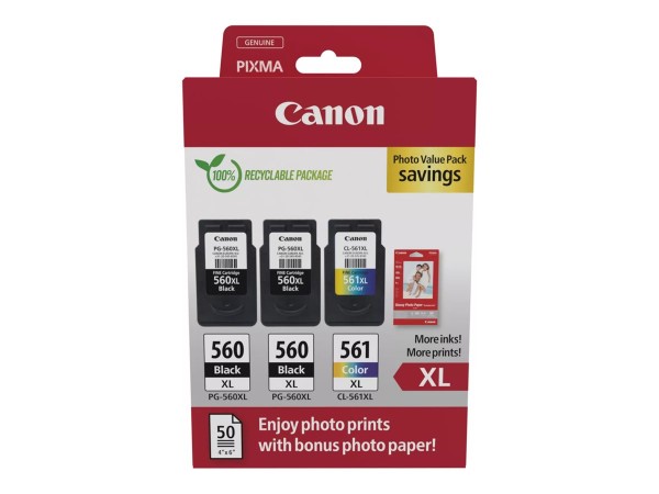 CANON PG-560 XL x2 / CL-561 XL Photo Value Pack 3712C012