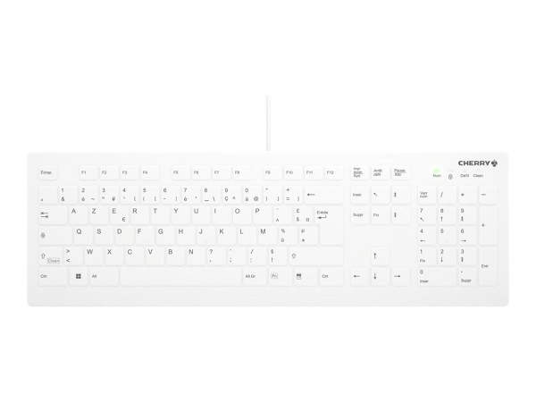 CHERRY Active Key Flat Profile Hygiene Desktop Keyboard Seal AK-C8112-U1-W/BE