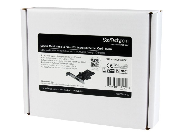 STARTECH.COM LWL / Glasfaser PCI Express Gigabit Netzwerkkarte - SC Fibre C PEX1000MMSC2