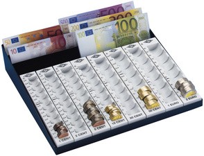 WEDO Zählbrett mit Scheinfach, Münzgeldkapazität: 256,20 EUR