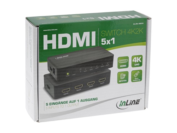 INLINE HDMI Switch 5-fach 4K2K@60Hz HDCP 2.2 65019