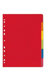 herlitz Karton-Register, blanko, DIN A4, farbig, 10-teilig