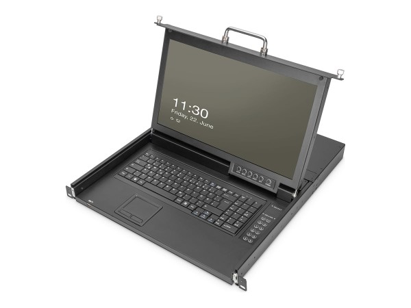 DIGITUS Modulare Konsole 17"HD TFT, 8-port KVM US DS-72220-2US