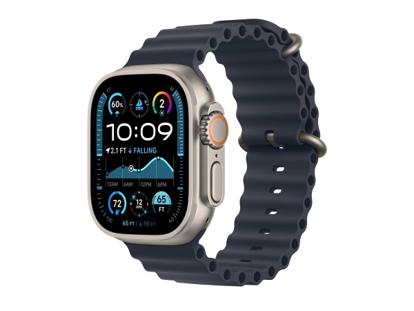 APPLE Watch Ultra 2 GPS + Cellular 49mm Natural Titanium Case with Navy Oce MX4D3FD/A