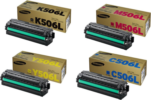 HP HP Samsung Original Toner Set CLT-506L Toner schwarz, cyan, magenta, gelb