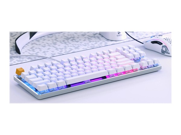 GLORIOUS GMMK TKL White Ice Edition - Gateron-Brown, US-Layout (GLO-GMMK-TK GLO-GMMK-TKL-BRN-W