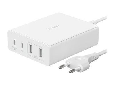 BELKIN Netzladegerät 108W 4-Port GaN, 2xUSB-C 2xUSB-A WCH010vfWH WCH010VFWH