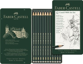 FABER-CASTELL Bleistift CASTELL 9000, 12er Art Set