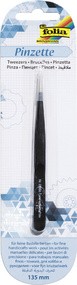 folia Pinzette, spitz, Länge: 135 mm, schwarz beschichtet