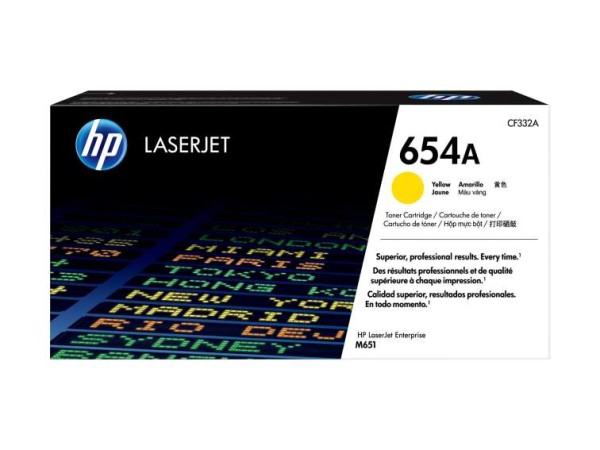 HP 654A Gelb LaserJet Tonerpatrone (CF332A) CF332A