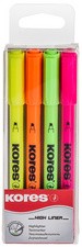 Kores Textmarker-Pen, Keilspitze: 0,5 - 3,5 mm, 4er Etui
