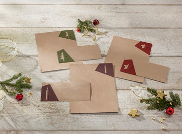 sigel Weihnachts-Motiv-Papier-Set "Cut-out style", A4