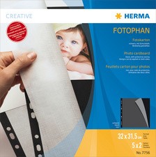 HERMA Fotokarton, 230 x 297 mm, 230 g/qm, schwarz