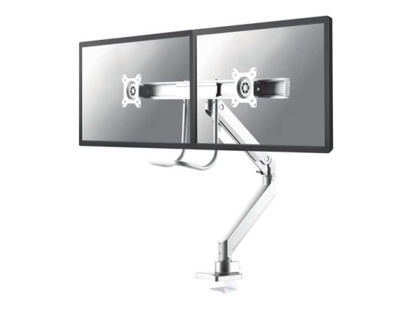 NEOMOUNTS Tischhalterung mit Tischhalterungsgriff für zwei Flachbildschirme NM-D775DXWHITE