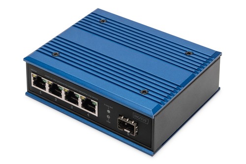 DIGITUS Industrial 4+1 Port Gigabit Ethernet PoE Switch Unmanaged 4 RJ45 Po DN-651135