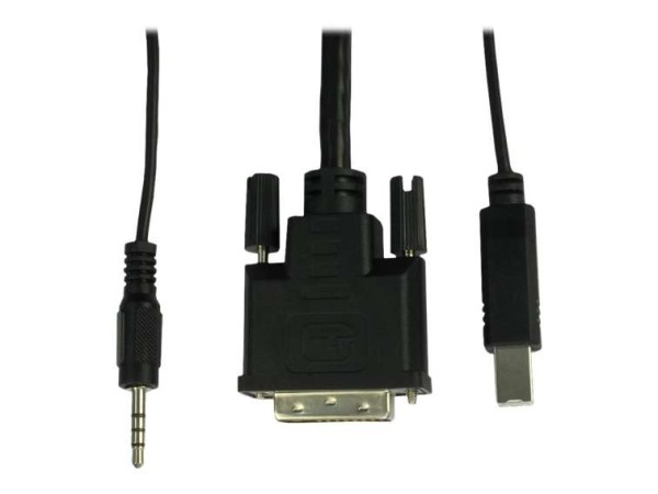 INTERTECH KVM-Switch AS-9104DA RackmountDVI 4xDVI/USB/Audio retail (8888730 88887301