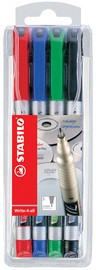 STABILO Permanent-Marker Write-4-all, F, 4er Kunststoff-Etui