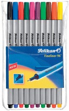 Pelikan Fineliner 96, 10er Etui, Strichstärke: 0,4 mm