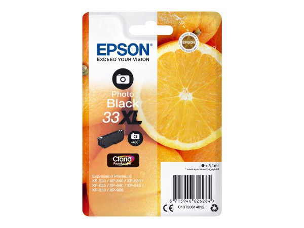 EPSON EPSON 33XL XL Photo schwarz Tintenpatrone