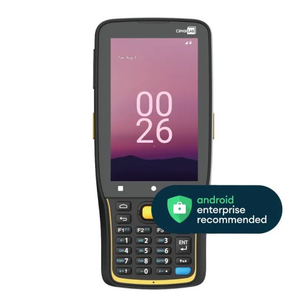 CIPHERLAB CIPHERLAB RK26 Series. 2D. SE5500. 10.5 cm (4 Inch). num.. USB-C. BT. Wi-Fi. NFC. Android