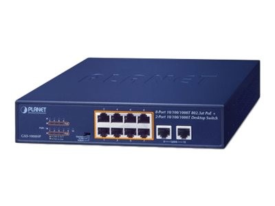 PLANET TECHNOLOGY GSD-1008HP ungemanaged Gigabit Ethernet (10/100/1000) Ene GSD-1008HP