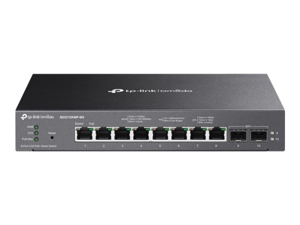 TP-LINK Omada 8-Port 2.5GBASE-T and 2-Port 10GE SFP+ Smart Switch with 8-Po SG2210XMP-M2