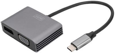 DIGITUS USB-C 4K 2in1 DisplayPort + VGA Grafik-Adapter