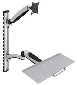 DIGITUS LCD-/LED-Monitorarm, mit Tastaturhalterung