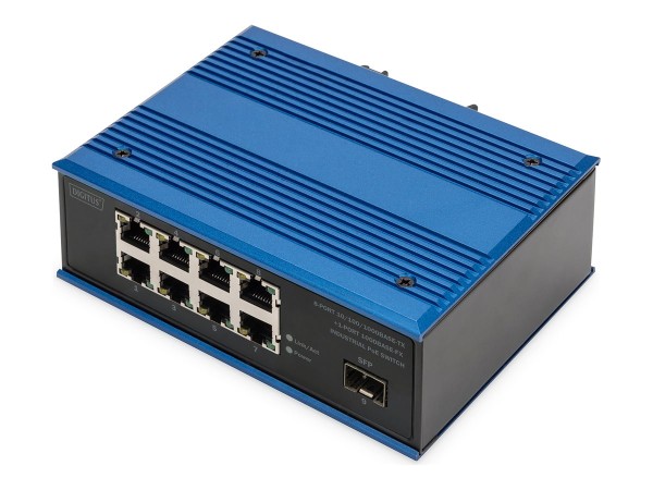 DIGITUS DIGITUS Industrial 8+1 Port Gigabit Ethernet PoE Switch Unmanaged 8 RJ45 Ports 10/100/1000mbits