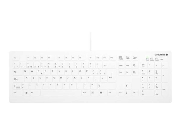 CHERRY AKTIVE KEY Flat Profile Hygiene Desktop Keyboard Seal AK-C8112-US-W/IT