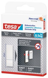 tesa Powerstrips Klebestreifen für Tapete/Putz, transparent