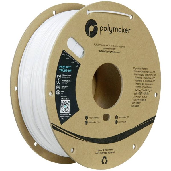 POLYMAKER POLYMAKER PD03002 TPU95-HF Filament TPU, Flexibles Filament flexibel, Highspeed Filament, UV-