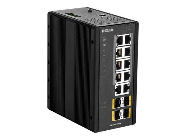 D-LINK 14 Port L2 Managed Switch with 10 x 10/100/1000BaseTX ports 8 PoE & DIS-300G-14PSW